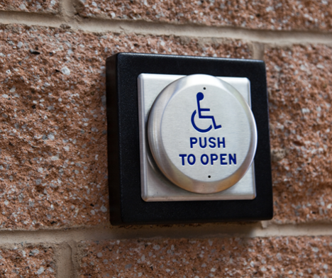 Push to open accessibility button